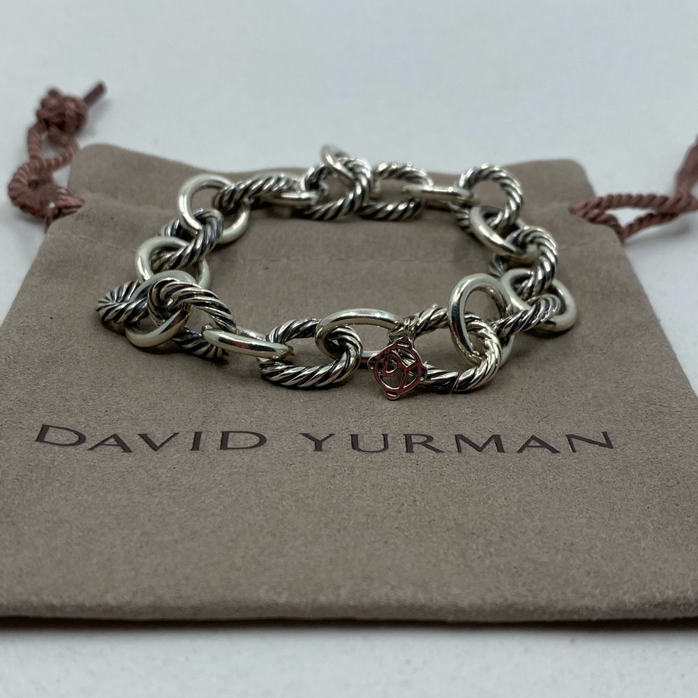 David Yurman  12mm Large Oval Link Cable Bracelet